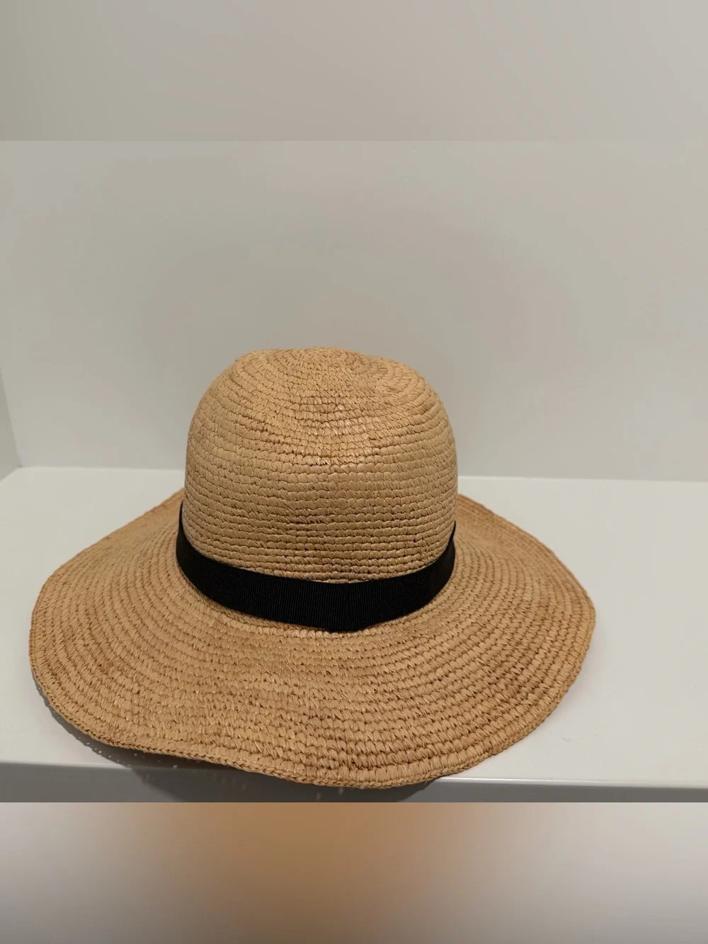 NEW J. Crew Wide-brim packable straw hat M/L G6551 $98